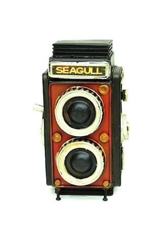Dekoratif Metal Fotoğraf Makinesi Kumbara C0323-1