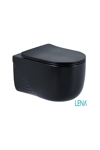 Lena Asma Klozet Kapak Dahil Et-h5110ms Mat Siyah Siyah