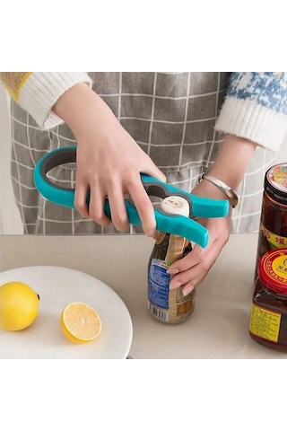 4 Boy Kavanoz Kapağı Açma Aparatı - Kavanoz, Konserve Şişe Açacağı Çok Renkli