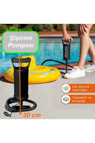 3 Farklı Uçlu Deniz Yatak Şişirme Pompası Havuz Pompa Şişme Havuz Pompası Şişme Yatak Pompası