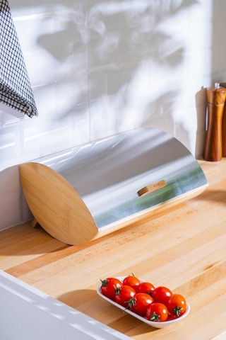 Acar Sirius Bambu Ekmek Saklama Kutusu - 35,5 25 16,5 Cm Ahşap