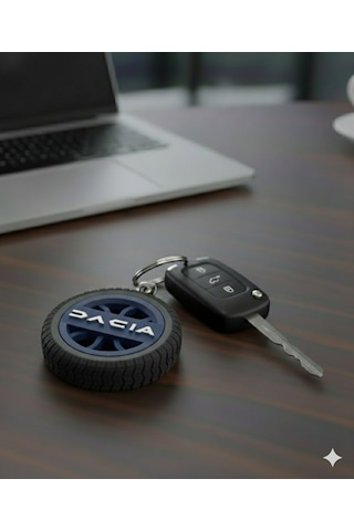 Dacia Uyumlu Özel Tasarım Anahtarlık - Premium Hafif Ve Dayanıklı Mavi