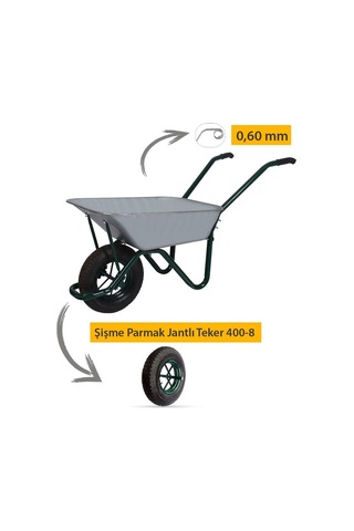 Troyka Afrika Galvanizli Demonte El Arabası 0.60 Mm Sac
