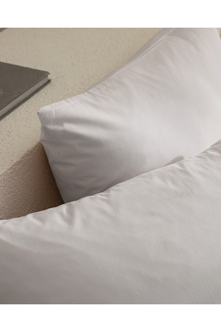 Madame Coco Manon %100 Pamuk Ranforce Düz 2'li Yastık Kılıfı Seti - Taş Taş