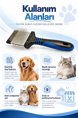 Showtech Twin-flex Esnek Pedli Köpekler İçin Çift Taraflı Fırça Small
