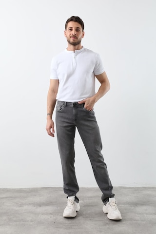 Banny Jeans Erkek Likralı Straight Fit Jean Pantolon Gri
