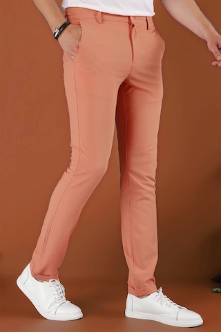 Efor Slim Fit Beli Lastikli Gofre Kumaş Mercan Spor Pantolon P 1126 Mercan