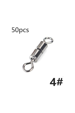 Ftk 50 Adet/grup Döner Bilyalı Rulman Balıkçılık Döner Katı Döner Güvenlik Yapış Halkası Döner Sazan Balıkçılık Aksesuarları 4 -50pcs