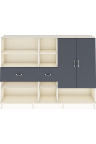 Arges Dolap 10 Raflı 2 Çekmeceli 2 Kapaklı 220x30x163 Aytaşı-antr Aytaşı-antrasit