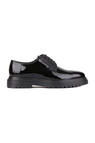 Shoetyle - Siyah Rugan Deri Bağcıklı Erkek Klasik Ayakkabı 250-2013-780-siyah Siyah