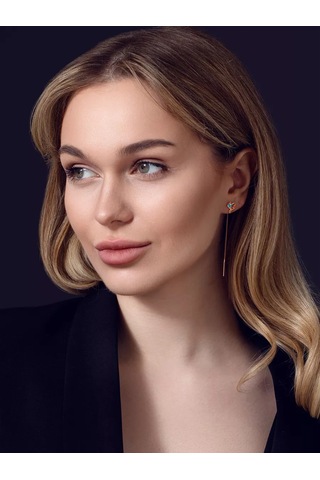 Sılver Whale Taşlı Uzun Zirkon Kuyruklu Gümüş Küpe 216920133 Altın