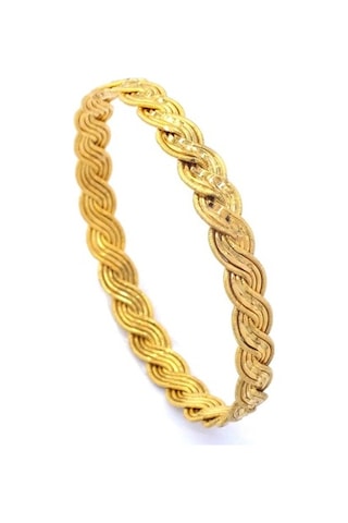 Ferizz 22 Ayar Altın Kaplama Ince Örgü Imitasyon Bilezik Blz-1023 Altın