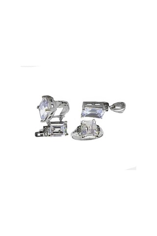 Zirkon Taşlı 925 Ayar Gümüş Kadın Set Takım