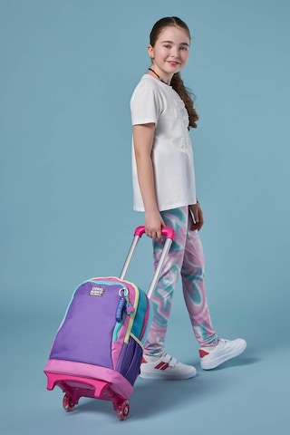Coral High Işıklı Tekerlekli Pembe Pastel Renkli Çekçek Okul Çantası - Kız Çocuk