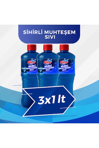 Nilem Sihirli Muhteşem Sıvı Fayans ve Duşakabin Temizleyici 3 x 1 L