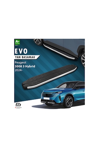 S-dizayn Peugeot 3008 3 Hybrid Evo Krom Yan Basamak 183 Cm 2024 Üzeri A+ Kalite