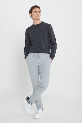 George Henry Slim Fit Dar Kesim Beli Bağlamalı Yan Cepli Jogger Pantolon Grı Gri