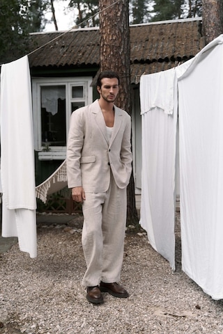 Bohemai Carlo Naturel Keten Erkek Blazer Naturel