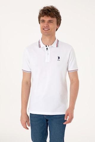 U.S. Polo Assn. Erkek Regular Fit Beyaz Polo Yaka Basic Tişört 50306011-VR013