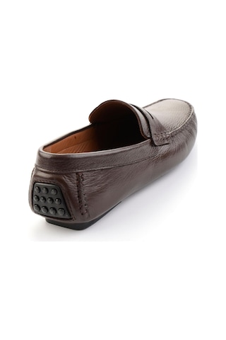 Bambi Kahve Hakiki Deri Erkek Loafer Ayakkabı E01547009740 Kahve