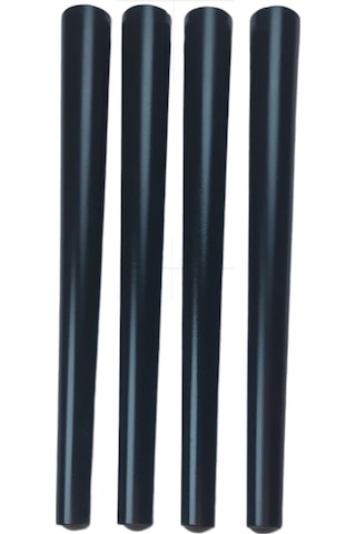 Gürgen Ahşap Sandalye Sehpa Ayağı Metrik-8 Vidalı 42 Cm - 4 Adet Siyah Renk