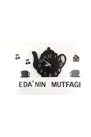 Mutfak Duvar Saati Seti Siyah