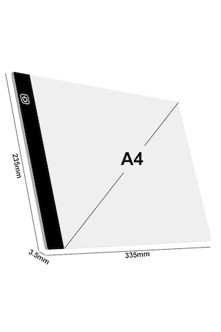 TechTic A4 Led Işıklı(3 Seviye) Çizim Kopyalama Animasyon Portre Dövme Grafik Çizim Tableti