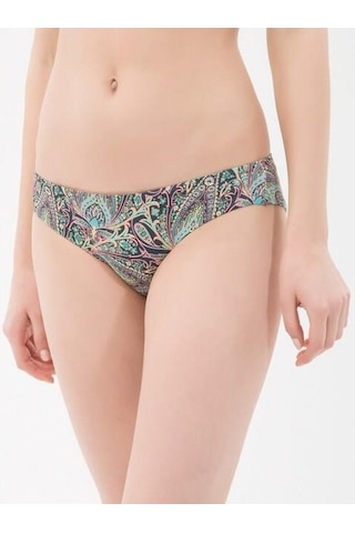 Deep Beach Şal Desenli Renkli Astarlı Bikini Altı Db200507ba 001