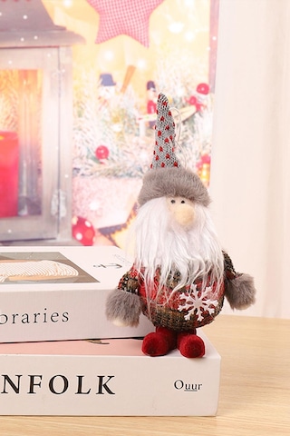 Yılbaşı Çam Ağacı Süsü Noel Baba Ayaklı Dekor Süs 17 Cm 1 Adet
