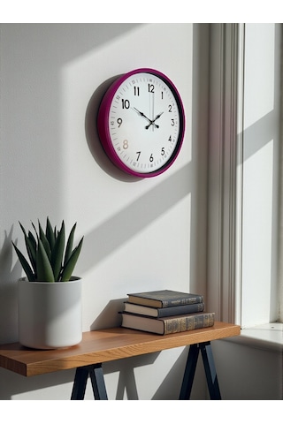36 Cm Pembe Dekoratif Duvar Saati Diğer 78544969