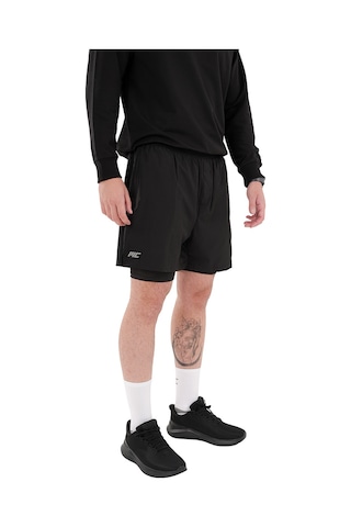 Musclecloth Performance 2 In 1 Erkek Taytlı Şort Siyah Siyah