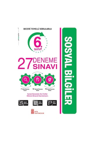 Ata 6.sınıf Ben Korkmam Sosyal Bilgiler + 27 Deneme Sınavı