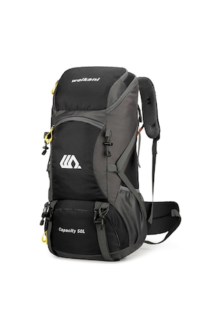 Weikani-50l Suya Dayanıklı Yürüyüş Sırt Çantası Açık Spor Sırt,siyah Siyah
