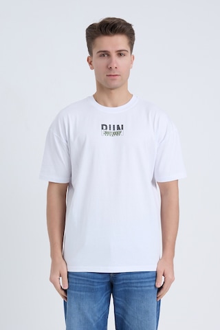 Velvoria Unisex Oversize Beyaz Run T-shirt