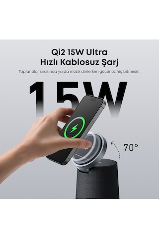 Anker Ankerwork S600 Speakerphone Siyah A3319 15w Kablosuz Şarj