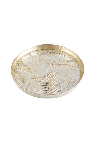 Karaca Tropic Cam Tepsi Gold