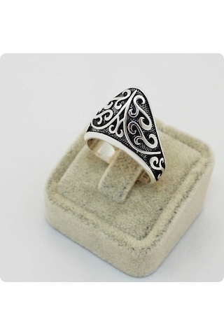 Okçu Zihgir Yüzüğü 925 Ayar Erkek Gümüş Yüzük