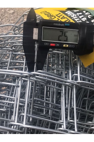 2.50mm Kalınlık 7x7 Göz 1,5mt -20mt Galvanizli Helezon Bahçe Çit Tel Örgü Çelik