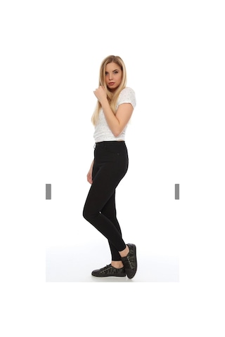St.poll Likralı Yüksek Bel Skinny Fit Jeans Pantolon Siyah