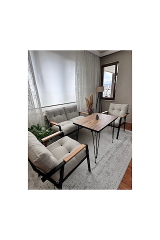 Green Garden Gülizar Model, Balkon, Bahçe, Cafe - Metal Koltuk Takımı, Bahçe Takımı , Çay Seti, 2+1+1+masa