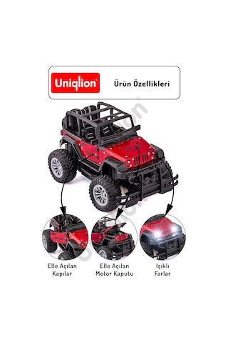 Uzaktan Kumandalı Işıklı Metal Arazi Aracı