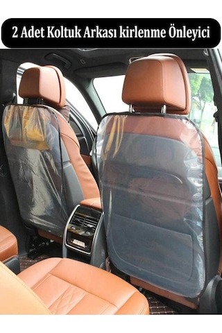 Mc.Pierobaby Araba Koltuk Arkası Koruyucu Şeffaf Kılıf 2 Adet
