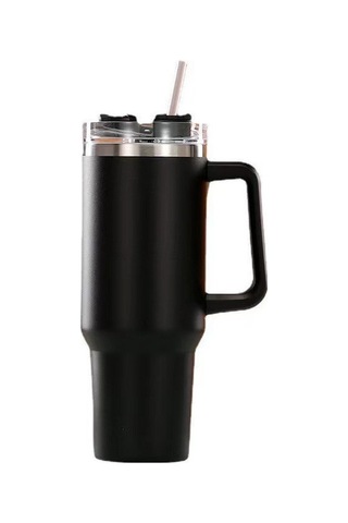 Dinosaurs 40oz Paslanmaz Çelik Kahve Kupası Mühürlü Saman Termos Büyük Kapasiteli Araba Vakum Şişesi Seyahat Termos-425 Altın