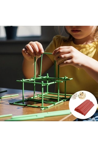 Sanatsal Kağıt Tahta Çubuk13 Cm 40'lı Kırmızı Tabaka Kağıt Ürünleri