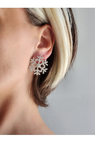 Kar Tanesi Kristal Küpe