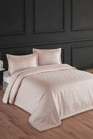 Clasy Jakarlı Şönil Çift Kişilik Yatak Örtüsü 240x250cm Bej