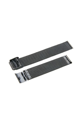 20Mm Saat Kordonu Siyah Çelik Hasır Kolçak 1.Kalite Örgü Kordon