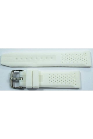 Lacost Model Silikon Saat Kordonu Beyaz 24Mm Slikon Saat Kayışı
