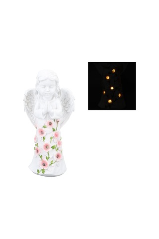 Yunboo Güneş Enerjili Reçine Melek Heykeli: Dış Mekan Bahçe Dekorasyonu, Su Geçirmez Isı Işığı, Gündüz Şarjlı Akşam Otomatik Açılır