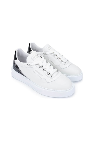 Roberto Cavalli Erkek Hakiki Deri Beyaz Sneakers & Spor Ayakkabı 780 27777 Erk Ayk Y25 Bıanco Beyaz